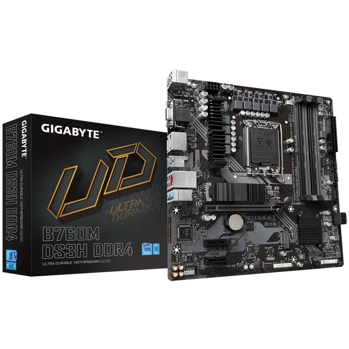 GIGABYTE B760M DS3H DDR4 Intel 13th 12th Series mATX Gaming MotherBoard