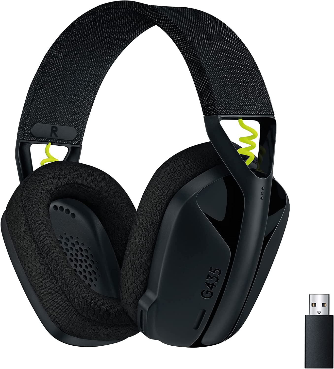 Logitech G435 LIGHTSPEED and Bluetooth Wireless Gaming Headset Lightweight over-ear headphonesLIGHTSPEED WIRELESSBLUETOOTH WIRELESSOPTIMIZED FOR SMALLER HEAD SIZESLIGHTWEIGHT