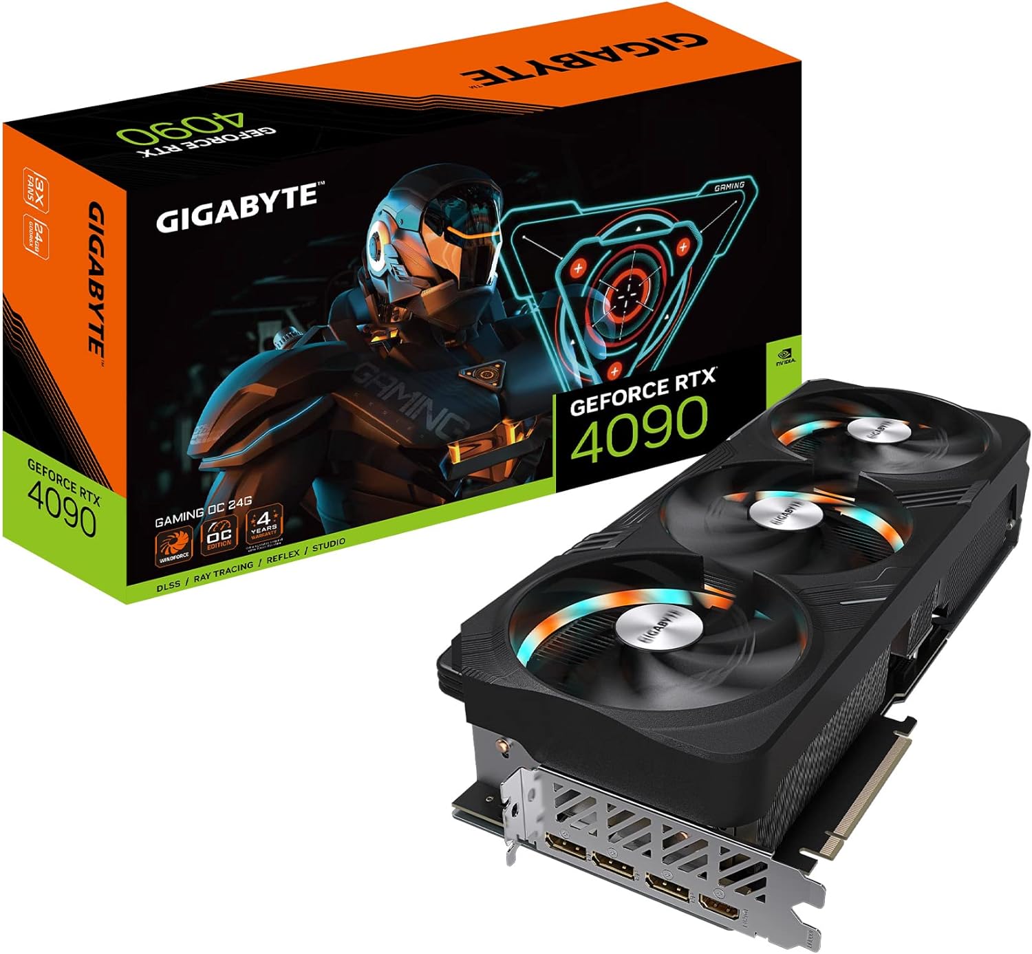 GIGABYTE GeForce RTX 4090 Gaming OC 24G Graphics Card, 3X WINDFORCE Fans, 24GB 384-bit GDDR6X