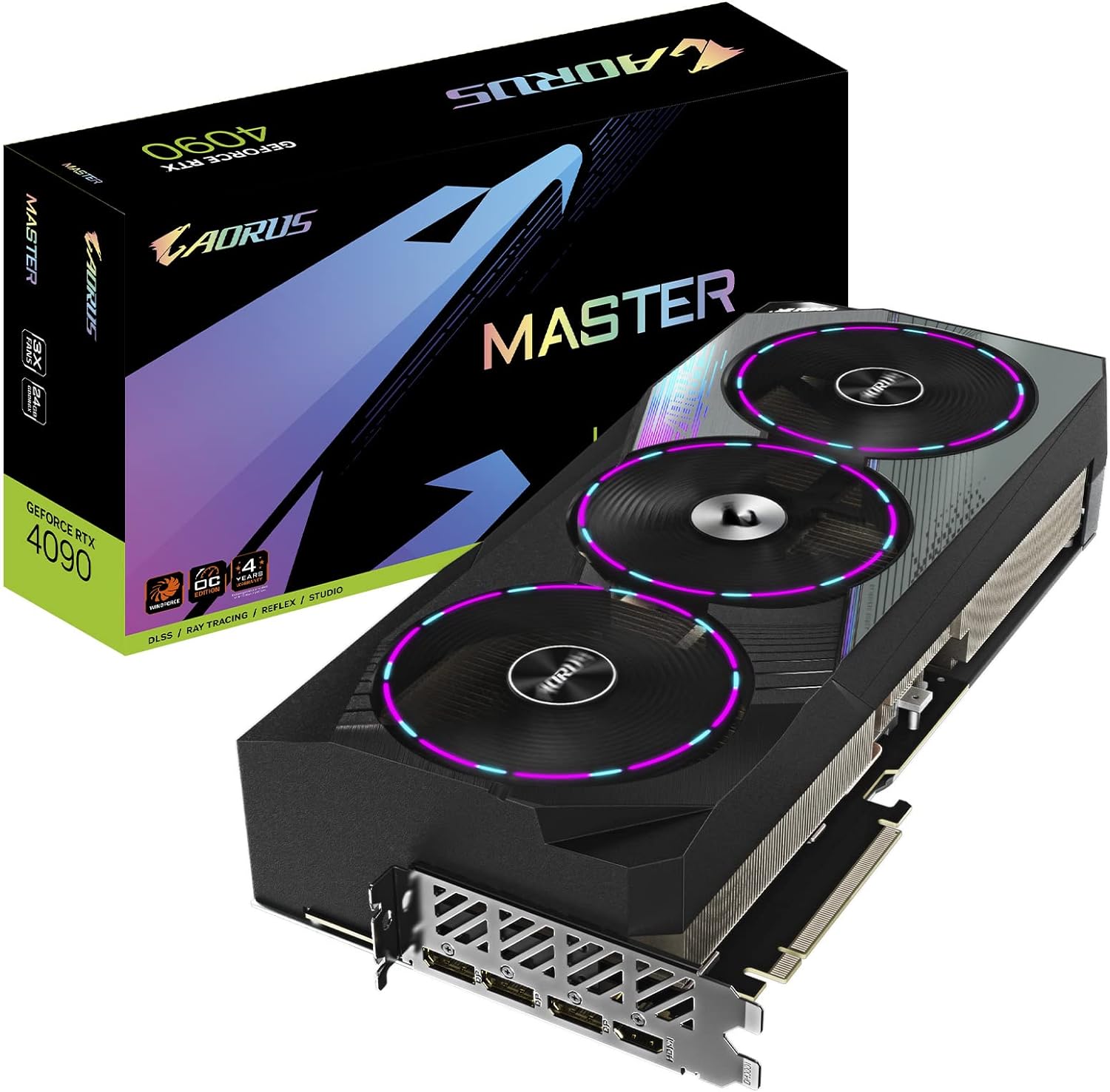 GIGABYTE 24GB AORUS GeForce RTX 4090 Master 24G Graphics Card, 3X WINDFORCE Fans, 24GB 384-bit GDDR6X