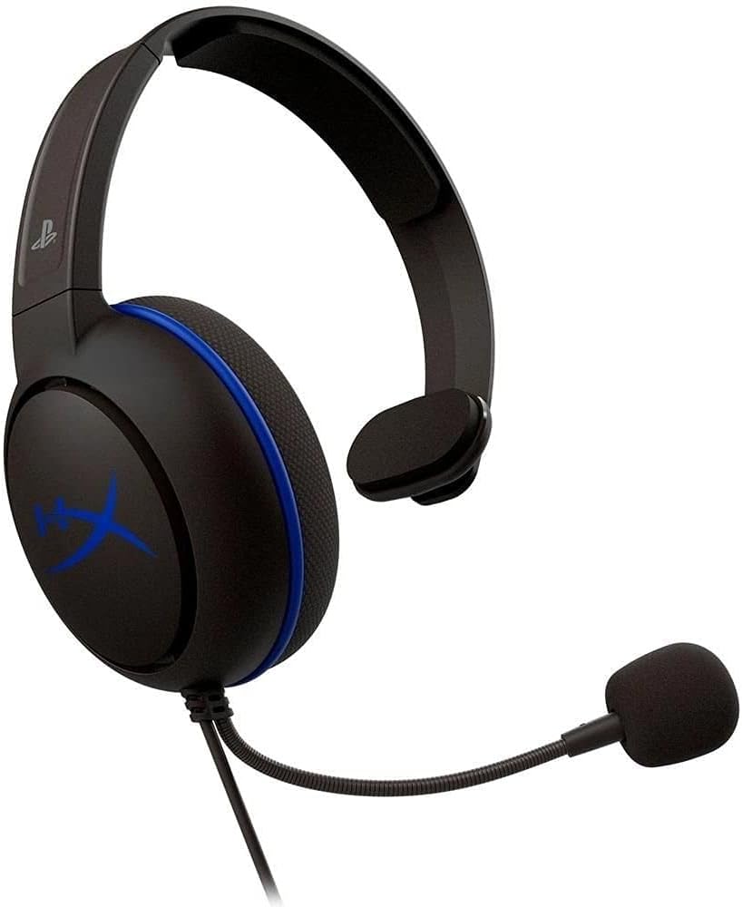 HyperX Cloud Chat Headset – Official PlayStation Licensed for PS4/PS5 Clear Voice Chat, 40mm Driver, Noise-Cancellation Microphone, Pop Filter, In-Line Audio CONTROLS