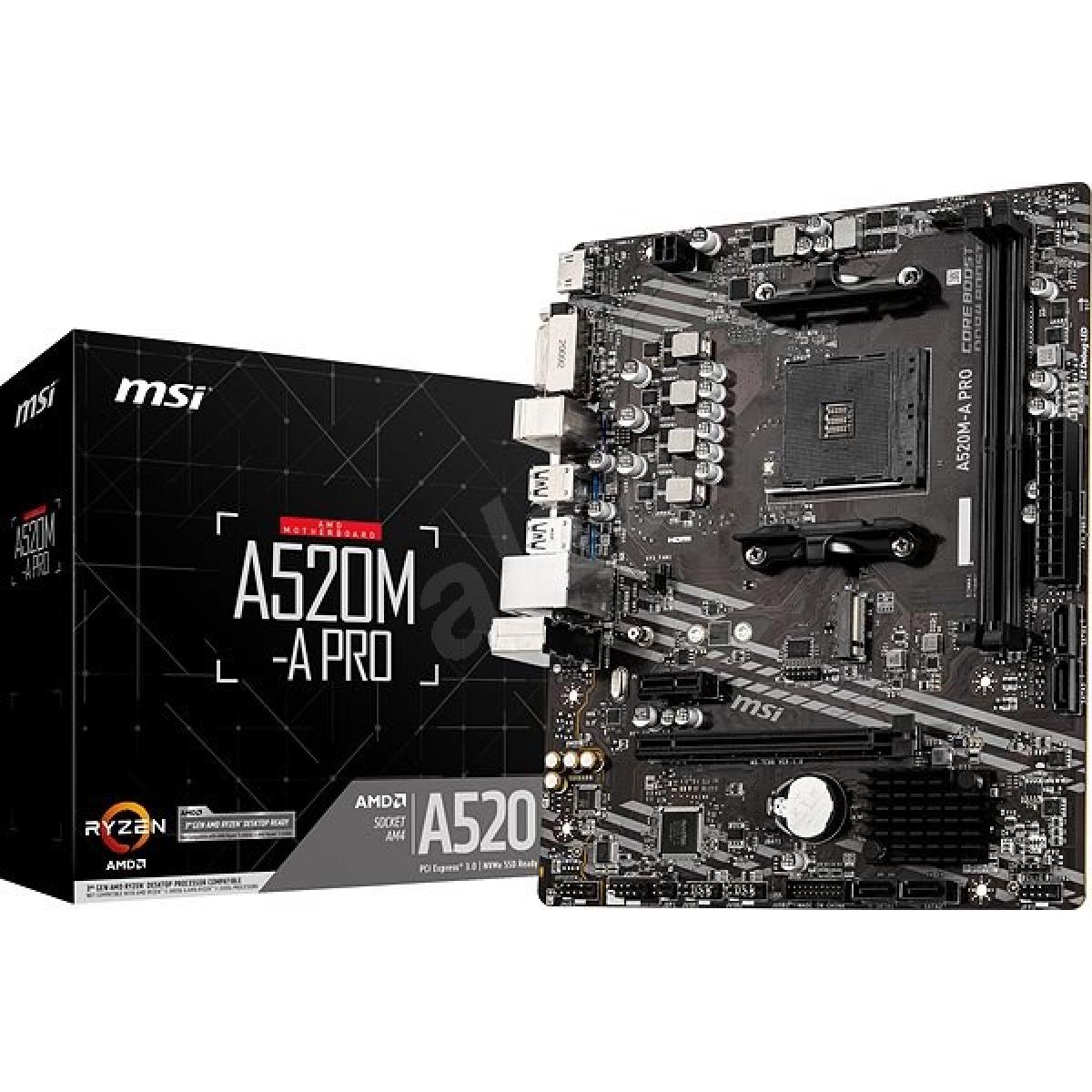 MSI AMD RYZEN A520M-A PRO Motherboard