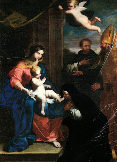 MADONNA CON BAMBINO E SANTI.