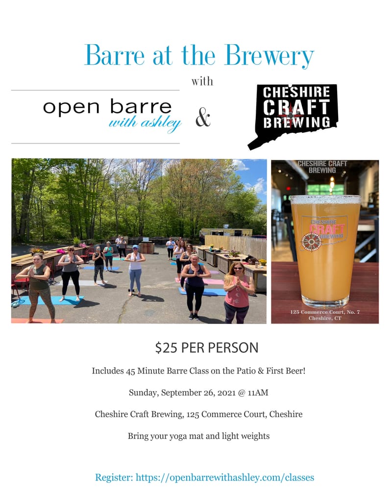 Barre with Ashley @ Cheshire Craft Brewing