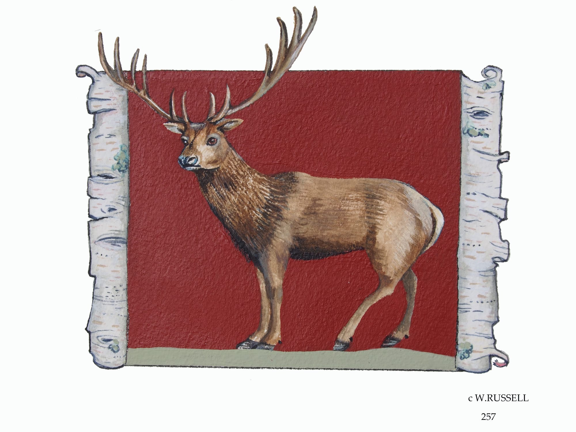 Birch Woodland Animal Series Elk