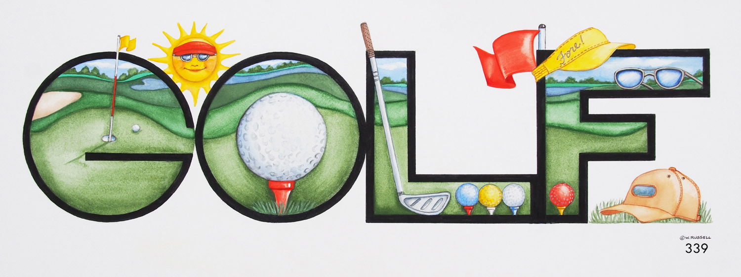 GOLF Decorative Lettering Sign