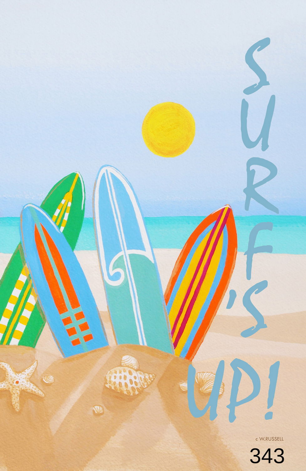 Surf's Up Surfboards for Vertical Flag