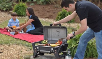 Mini gas grills for the park and campsite