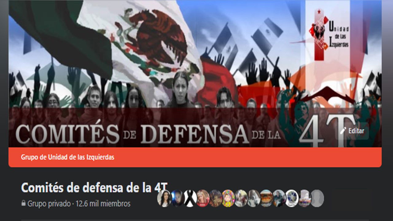 Grupo Comités de Defensa de la 4T en facebook