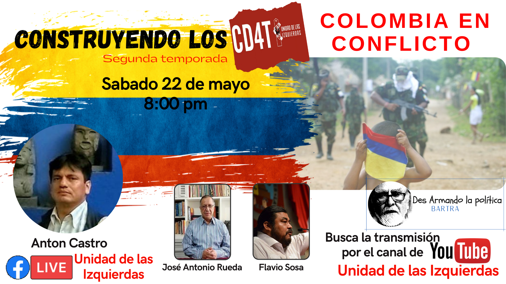 Construyendo los CD4T emisión 22 de mayo Antón Castro de Colombia como invitado