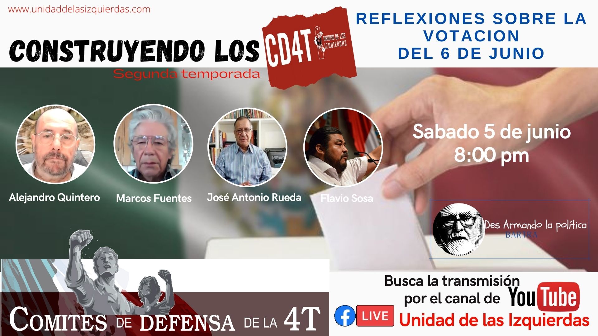 Construyendo los CD4T emisión 5 de junio Marcos Fuentes y Alejandro Quintero invitados