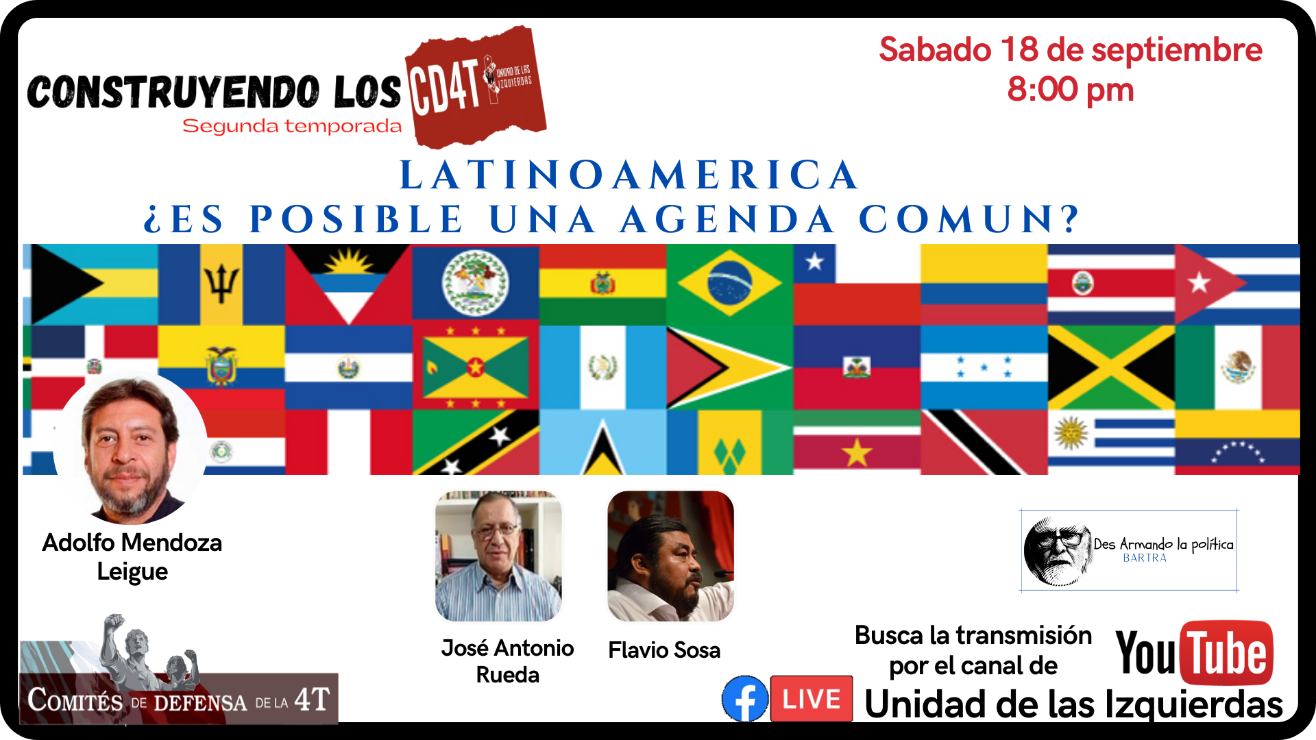 Construyendo los CD4T "LATINOAMERICA ¿ES POSIBLE UNA AGENDA COMUN?" Adolfo Mendoza Leigue invitado