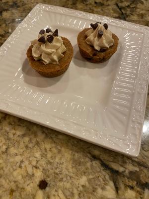 Chocolate Chip Cup with Salted Caramel Buttercream