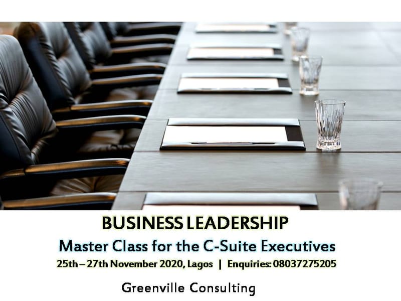 MASTER-CLASS   For C-Suite Executives