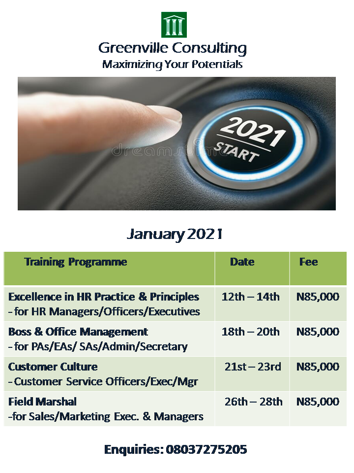 January 2021 Trainings