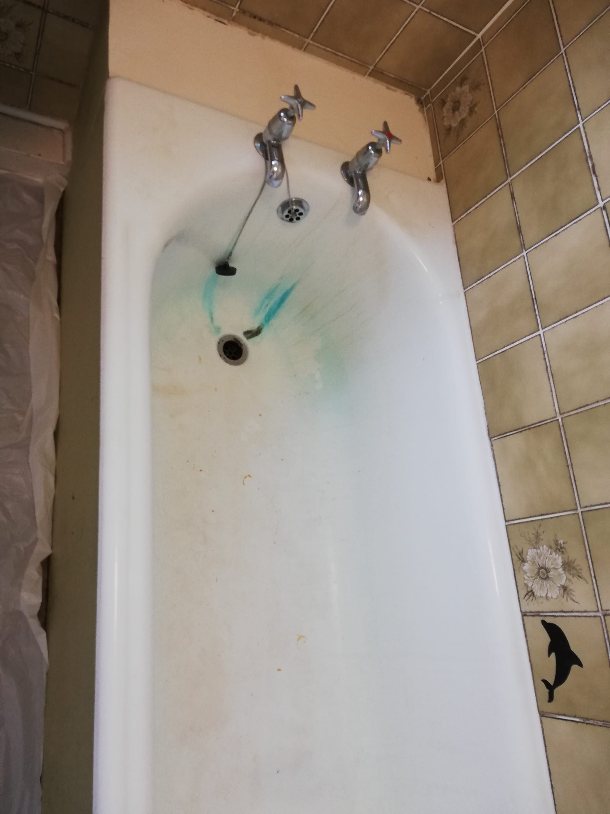 Stained and worn out
