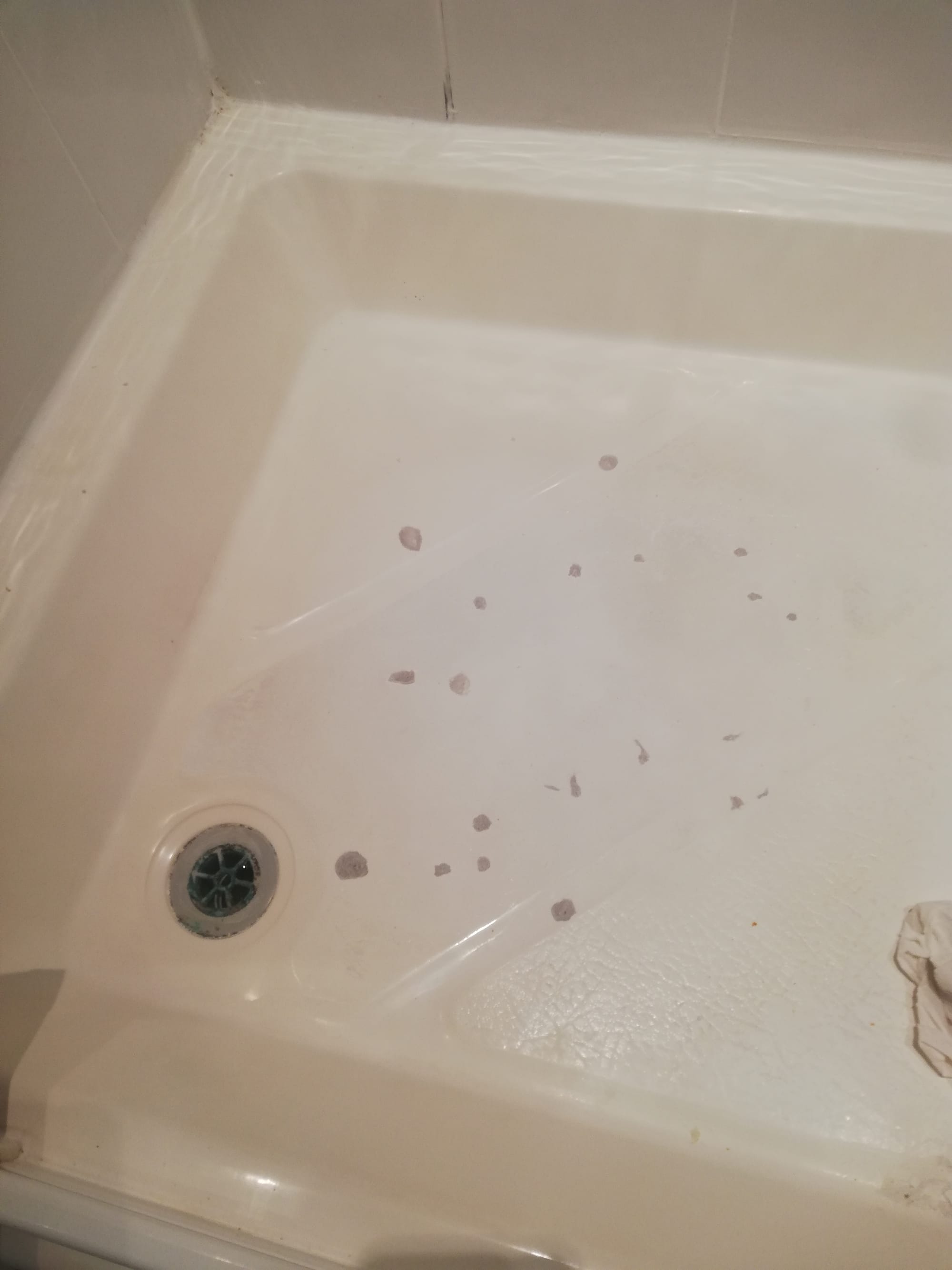 damaged shower tray