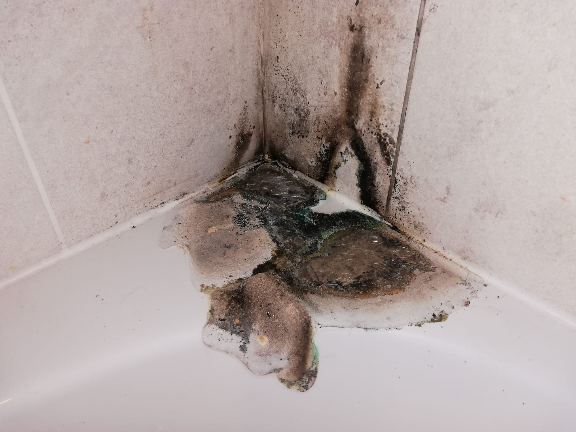 fire damaged and melted..