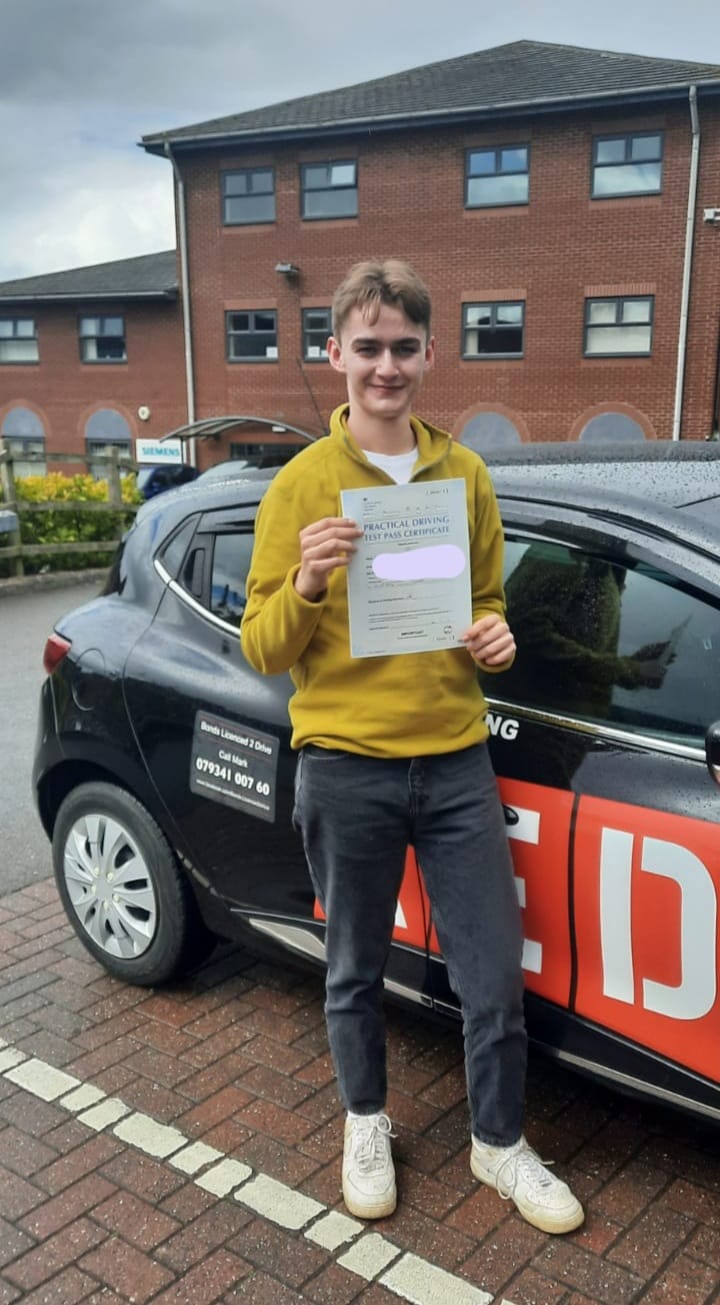 Congratulations Harry on passing your driving test