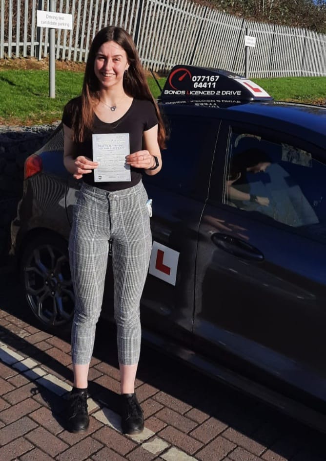 Congratulations Abi on passing your driving test