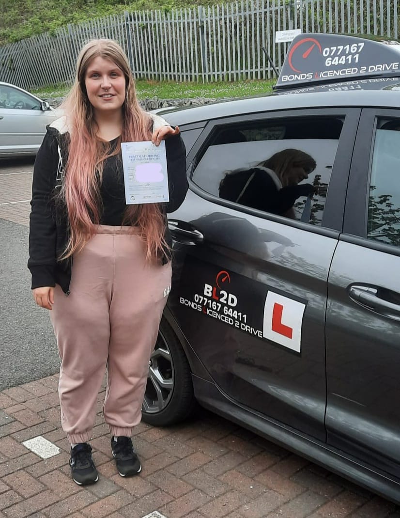 Congratulations Monika on passing your driving test