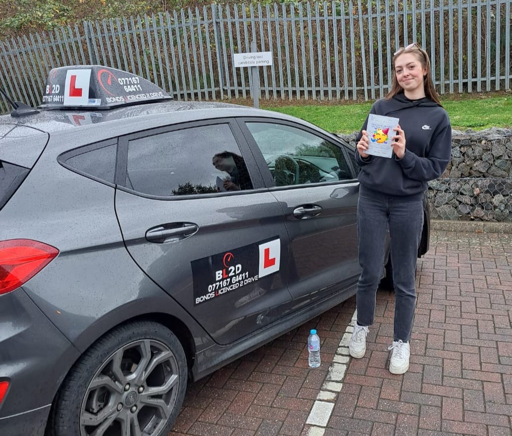 Congratulations to Poppy on passing her driving test