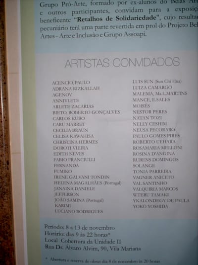 mostra Coletiva Belas Artes