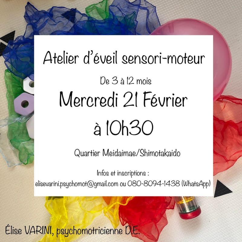 Atelier d’éveil sensori-moteur