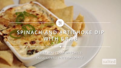 Spinach and Artichoke Dip with Crab
