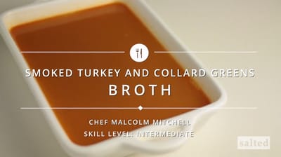Smoked Turkey and Collard Greens Broth