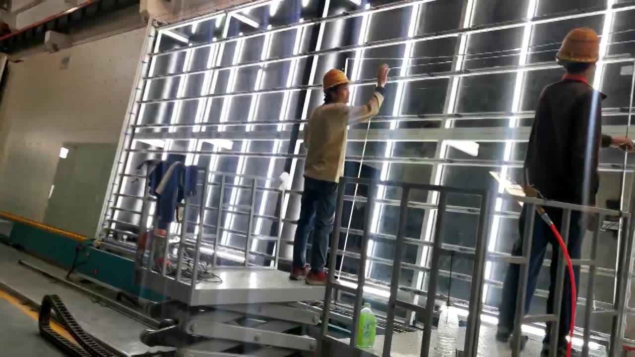 The aluminum frame installation from jumbo size insulating glass production line 1