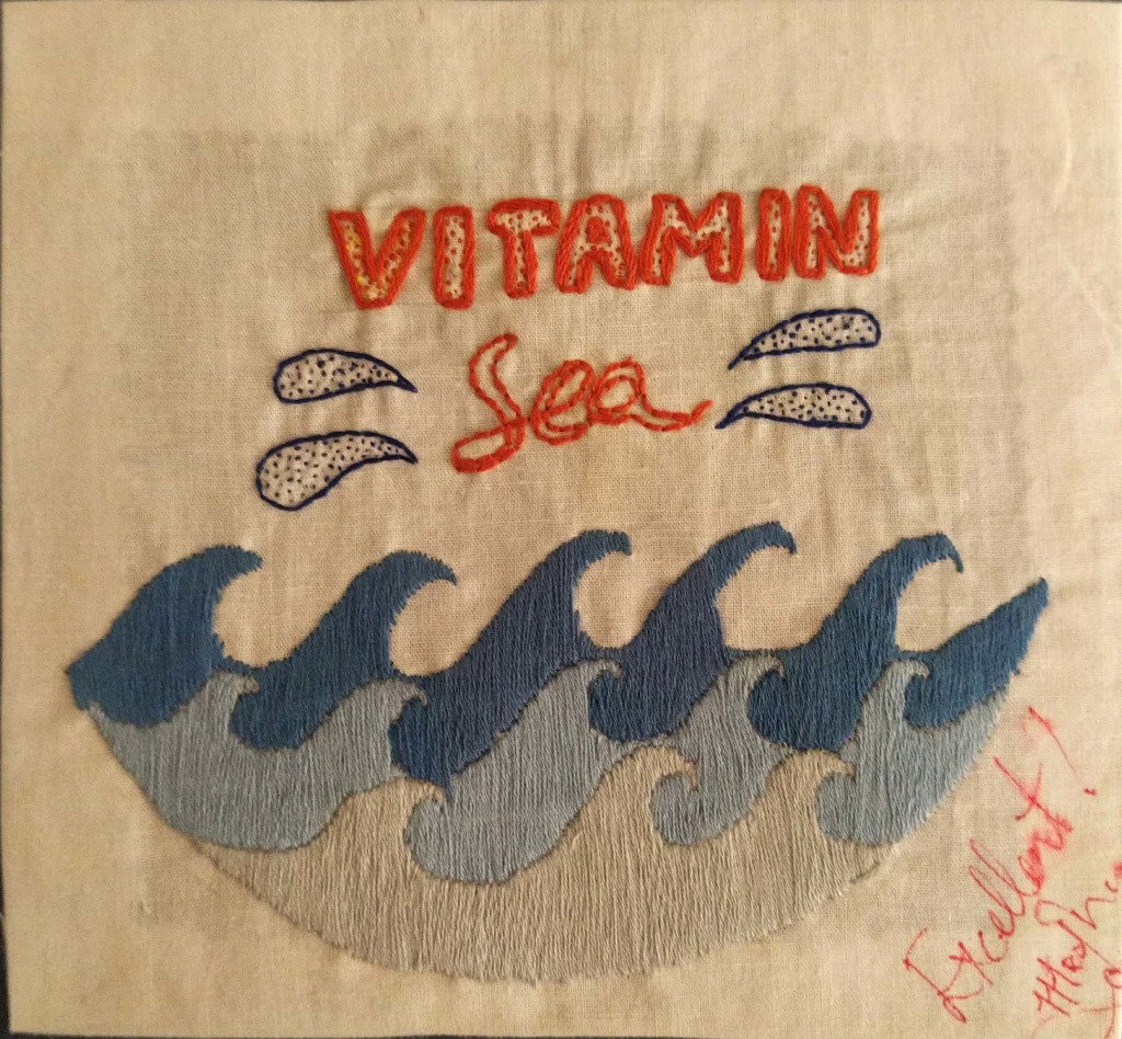Satin stitch and Dot stitch