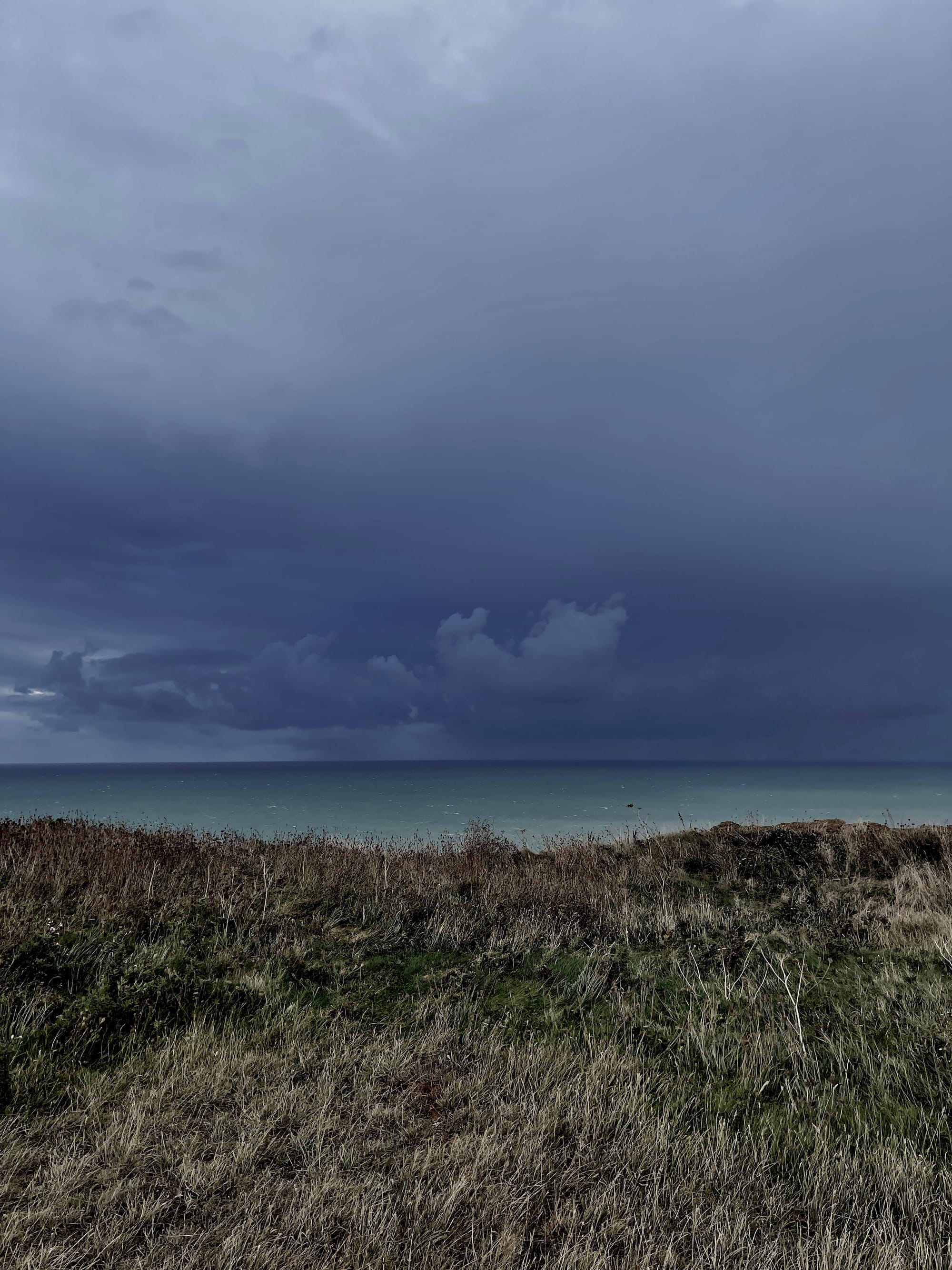 Dark Clouds. Seaford Head, East Sussex