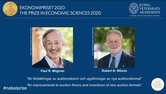 Estadounidenses Paul Milgrom y Robert Wilson fueron premiados con el Nobel de Economía