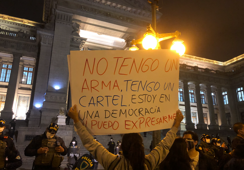 Gran Marcha Nacional dejó dos heridos por proyectil de arma de fuego