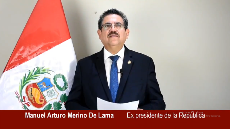 Manuel Merino se pronuncia tras renunciar a la Presidencia