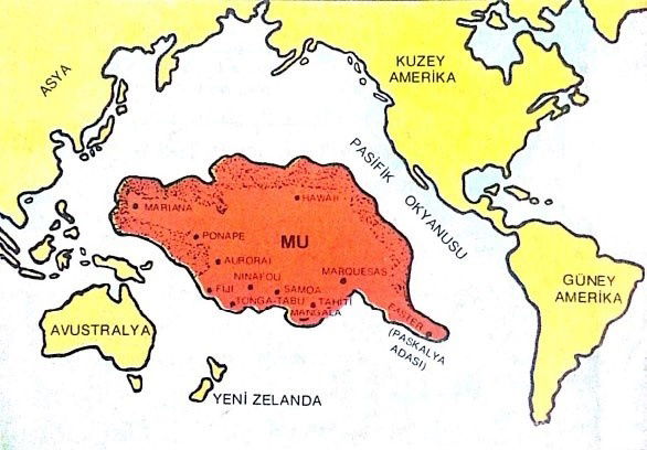 Su altında qalmış qitə: Mu.