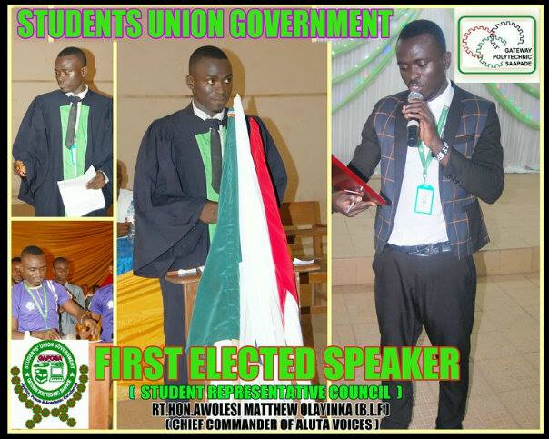 Rt. Hon. Awolesi Matthew Olayinka (Bozon) Speaker (first elected). 2014/2015