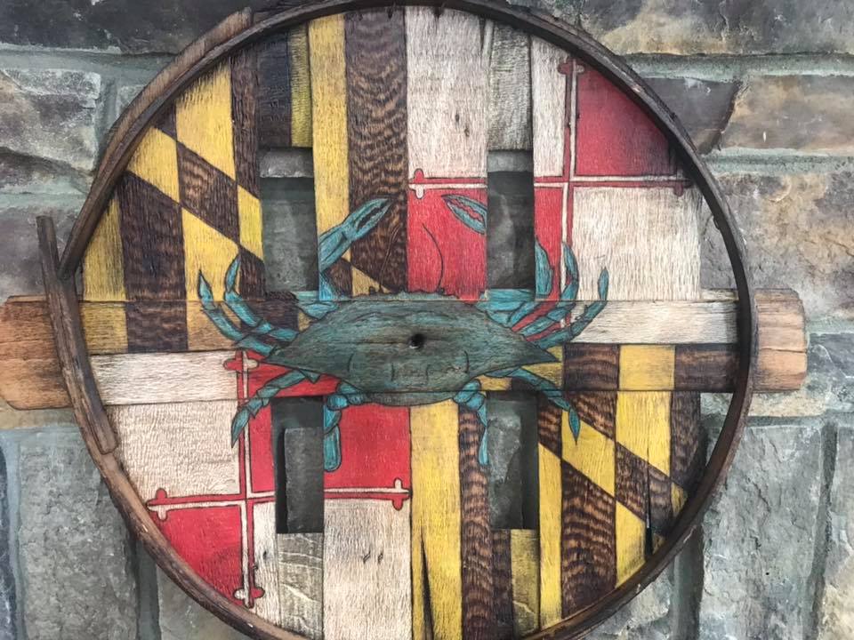 Blue Crab on Maryland FLAG