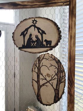 SAMPLE NATIVITY SCENE ON 7-9" OVAL COOKIE