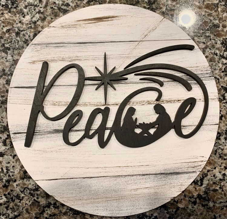 Peace shiplap sign