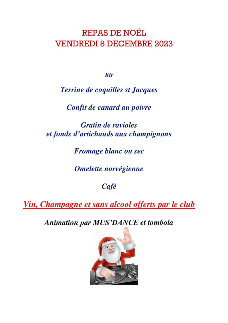 OHOTOS DU REPAS DE NOËL DU 8 DECEMBRE 2023