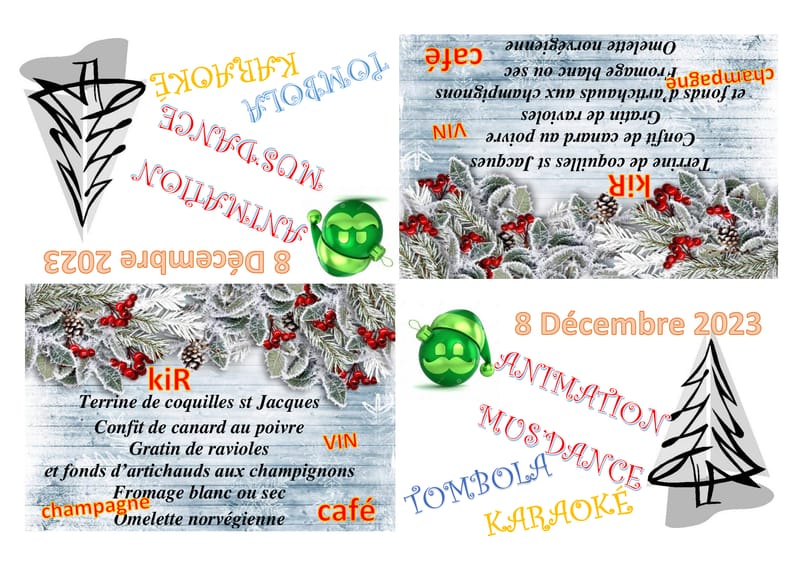 OHOTOS DU REPAS DE NOËL DU 8 DECEMBRE 2023