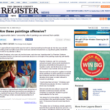 register Artist get's Censored