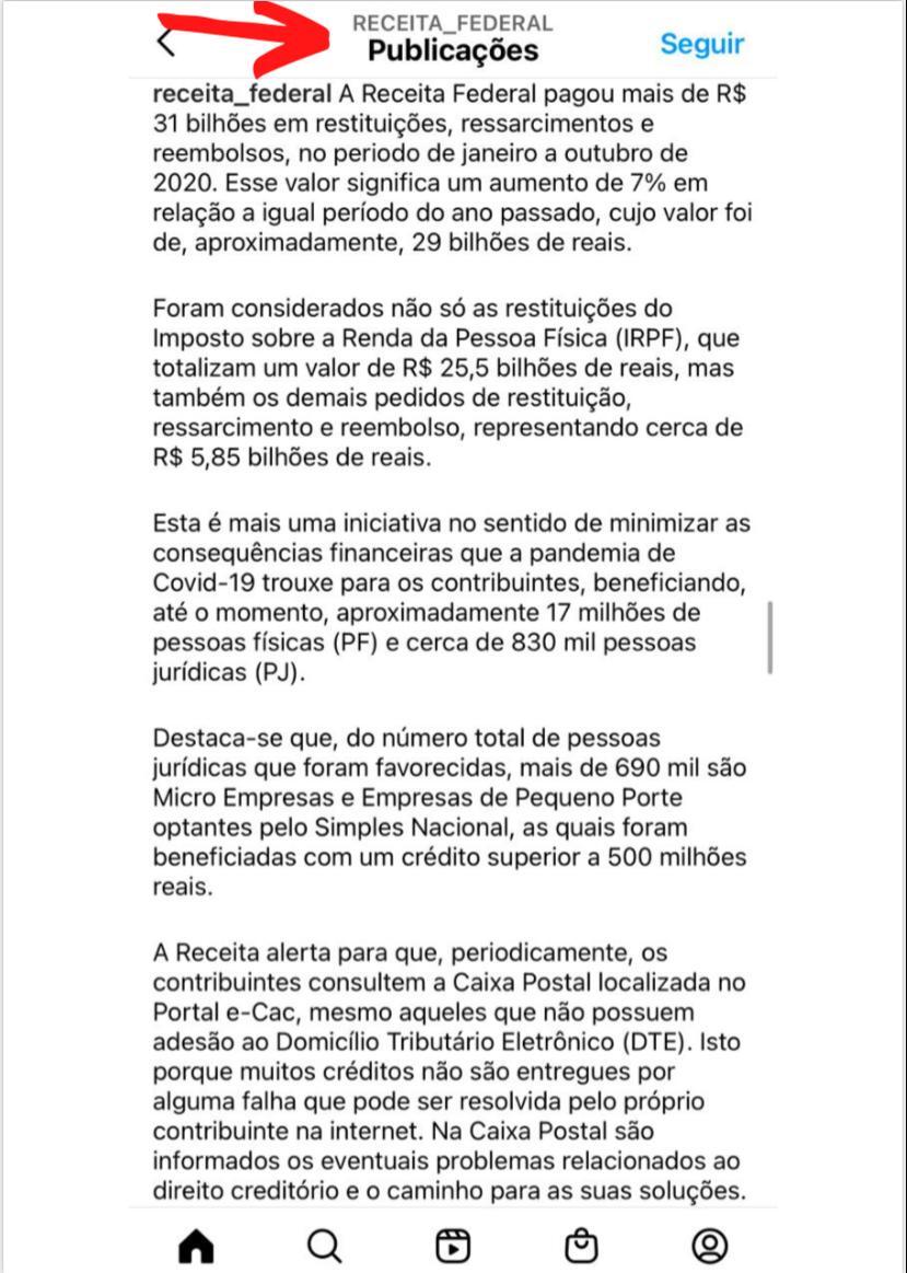 A RECEITA FEDERAL CONSIDERA ESSA UMA EXCELENTE INICIATIVA PARA ESTIMULAR A ECONOMIA
