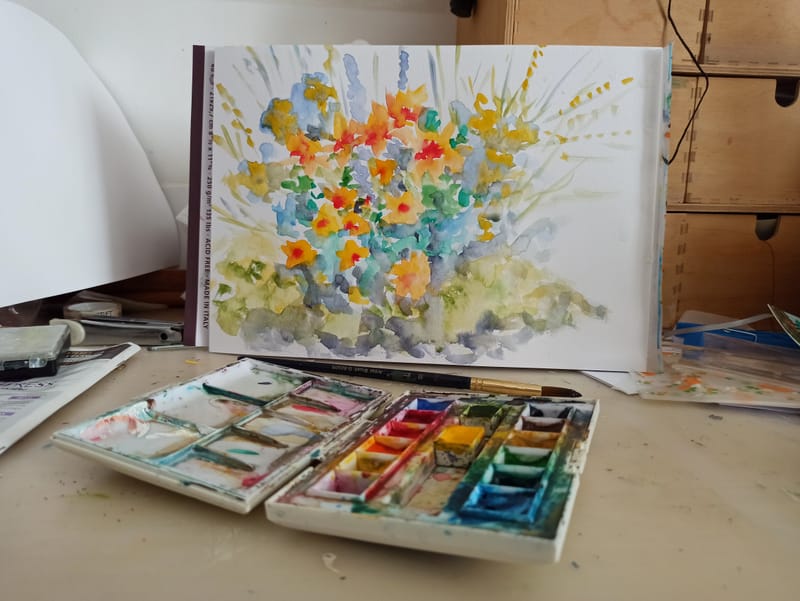 Watercolor Art Process