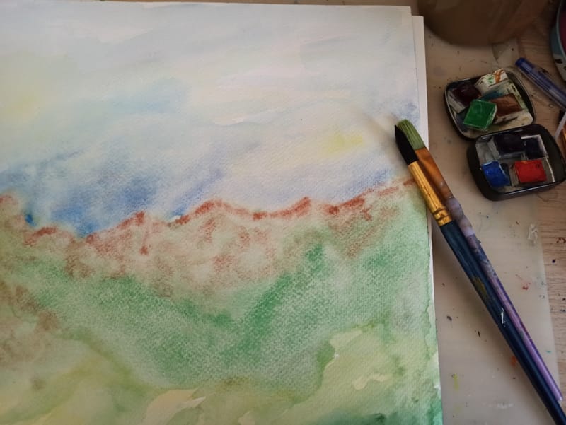 Watercolor Art Process