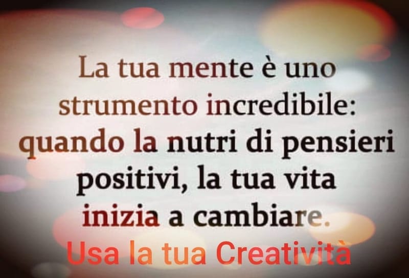 LA CREATIVITÀ PORTA ALLA LUCE LA NOSTRA DIVINITÀ!