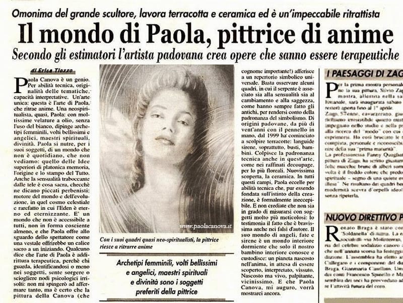 LA CREATIVITA' DI PAOLA CANOVA ARTISTA TERAPEUTA