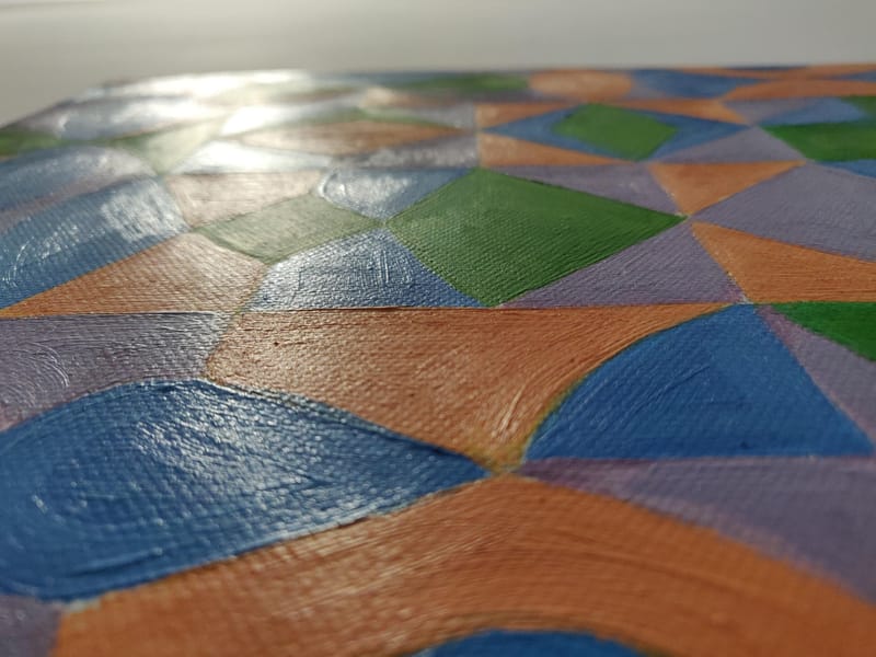 Tablouri Pattern realizate cu acrilic pe panza, dimensiuni diferite.